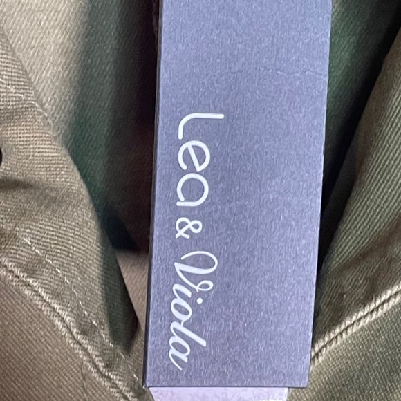 Lea & Viola pearl detail Army inspired utility jacket green M - Picture 10 of 16